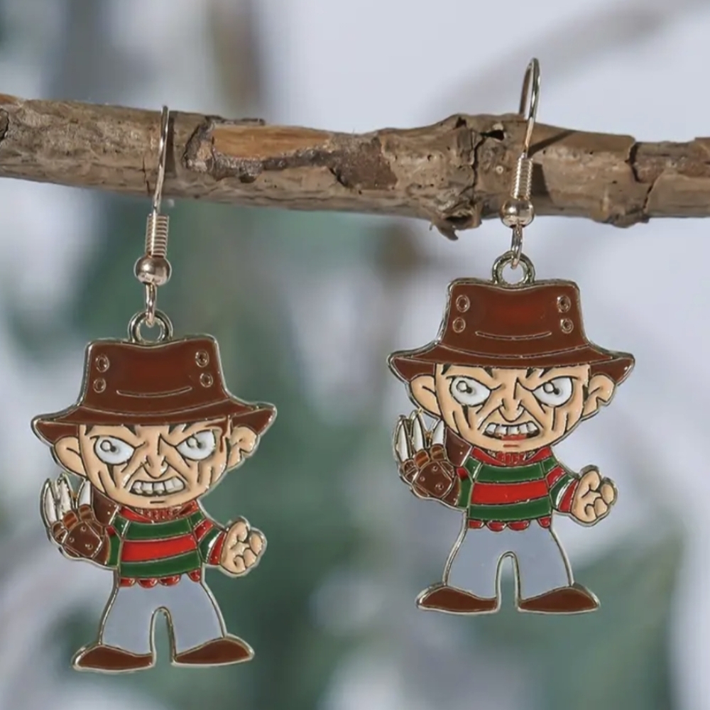 Freddy, Jason Halloween Earrings